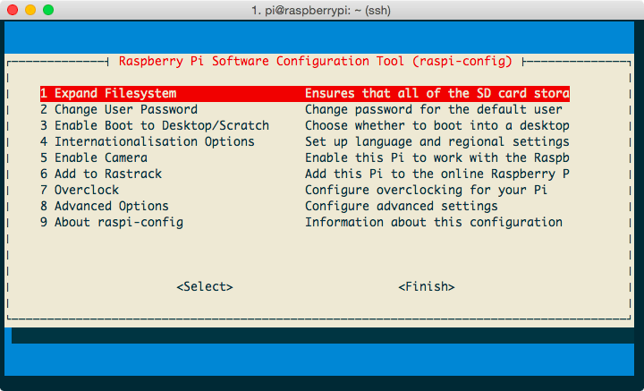 raspberry pi configuration