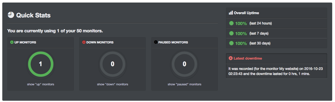 Uptime Robot Dashboard