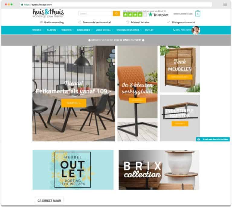 furniture shop website screenshot