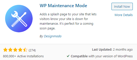 You can add a maintenance notice to inform your visitors 