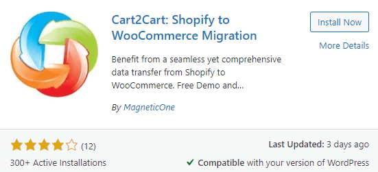 Cart2Cart plugin card