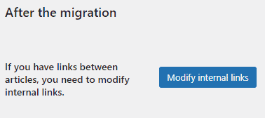 Modify internal links after you've imported your site from Drupal to WordPress