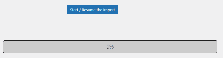 Start or resume the import from Drupal to WordPress