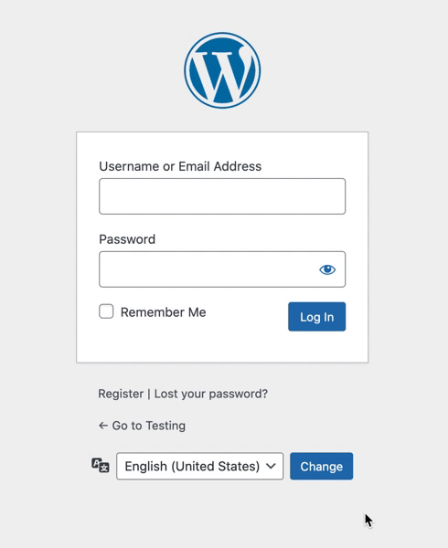 customize login language
