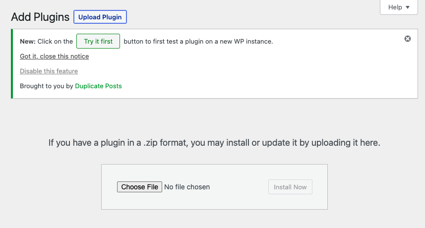 wordpress plugin updates add plugins page