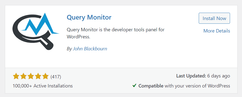 speed up woocommerce admin The Query Monitor plugin displayed on the WordPress Plugin Repository
