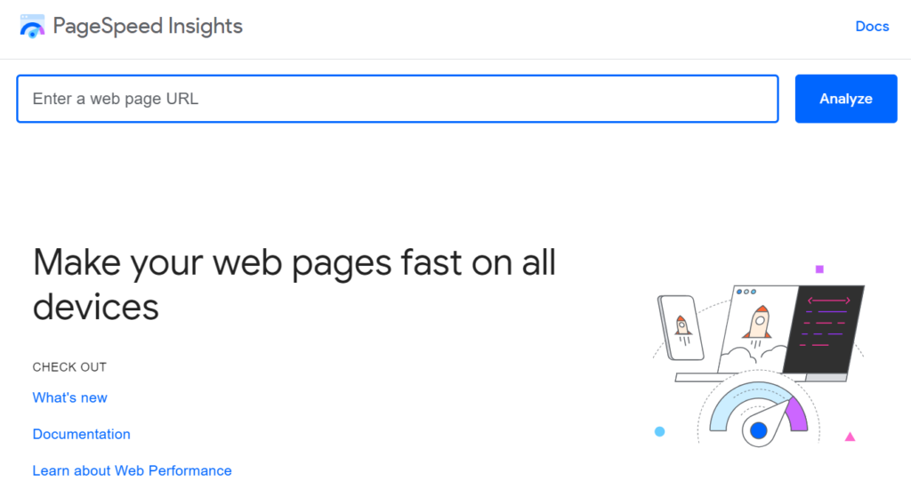 Google PageSpeed Insights.