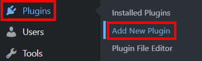 Adding a new plugin in WordPress.