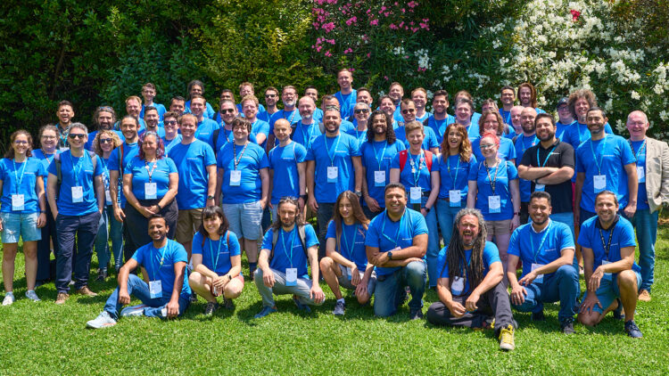 Photo of about 60 experts and Codeable staff members at WordCamp Europe 2023