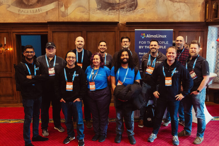 Photo of Codeable experts and staff taking part in the Cloudfest Hackathon in Germany this year. They're all wearing their official badges and look ready to conquer the cloud!