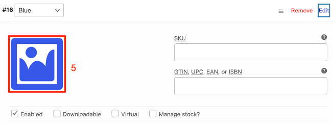 WooCommerce variations image upload
