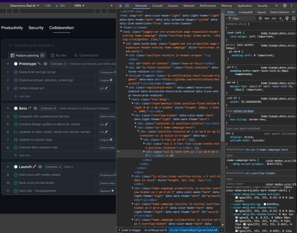 Mobile emulation in Chrome