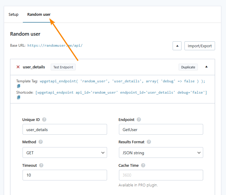Adding details to an API