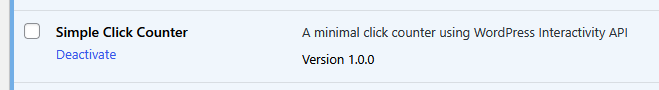 Activating a custom WordPress plugin