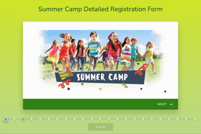 Filling out an interactive form