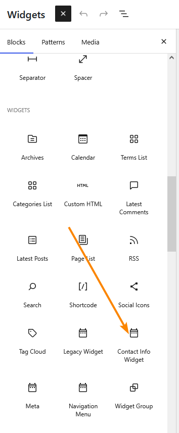 Where to find a custom WordPress widget