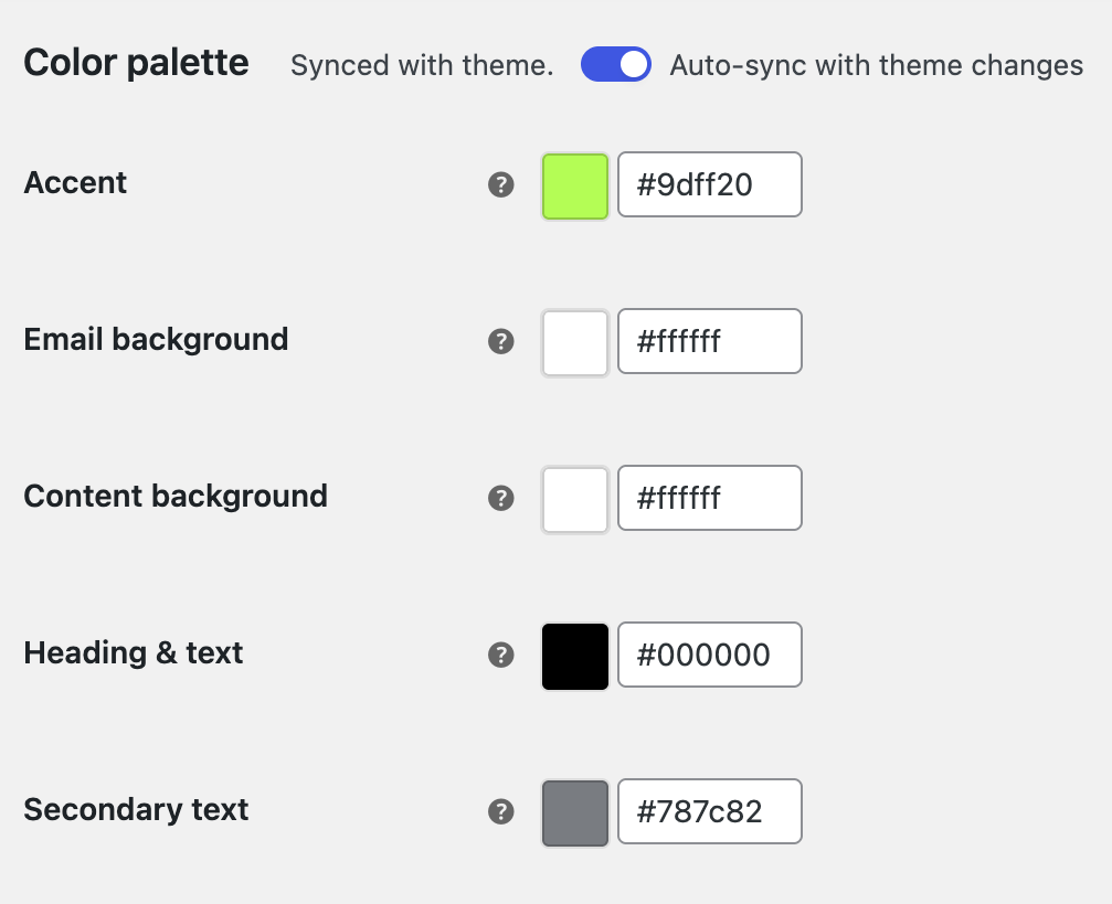 Choose brand-matching colors for your emails