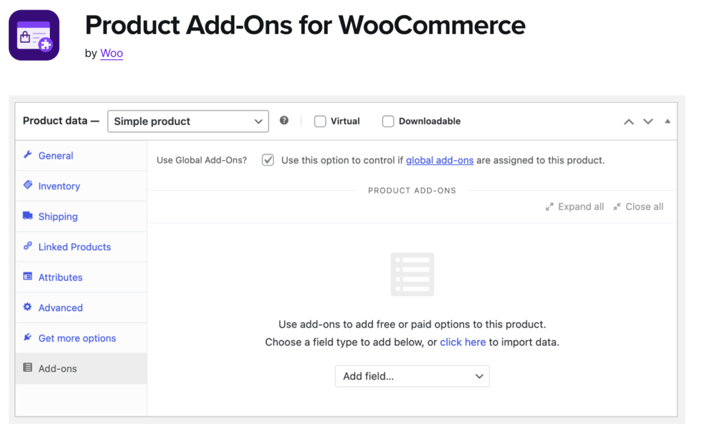 Product Add-Ons plugin for WooCommerce