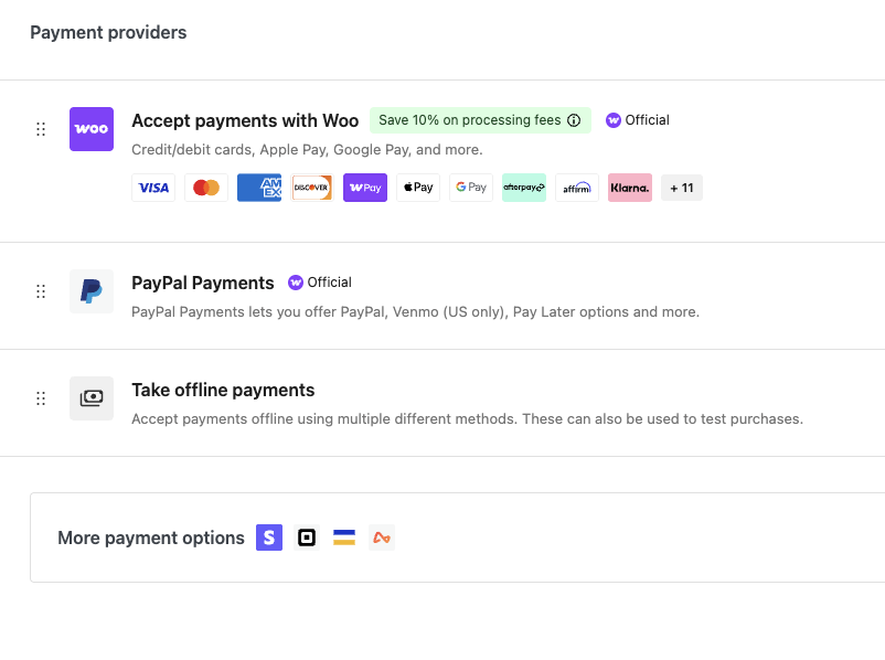 Configuring payment settings and payment architecture for WooCommerce