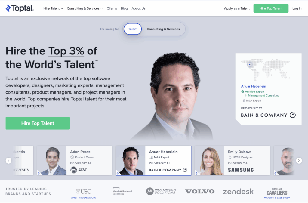 Toptal – Premium developer hiring platform