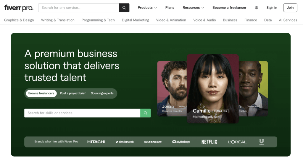 Fiverr Pro – Premium WordPress developer hiring platform