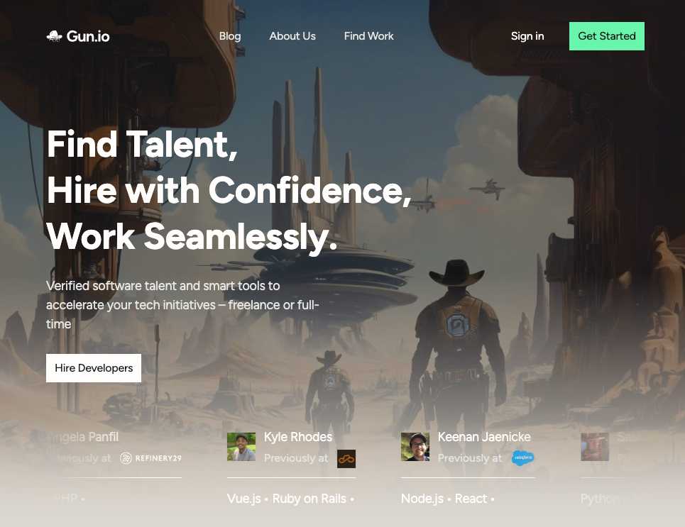 Gun.io – Premium software talent hiring platform