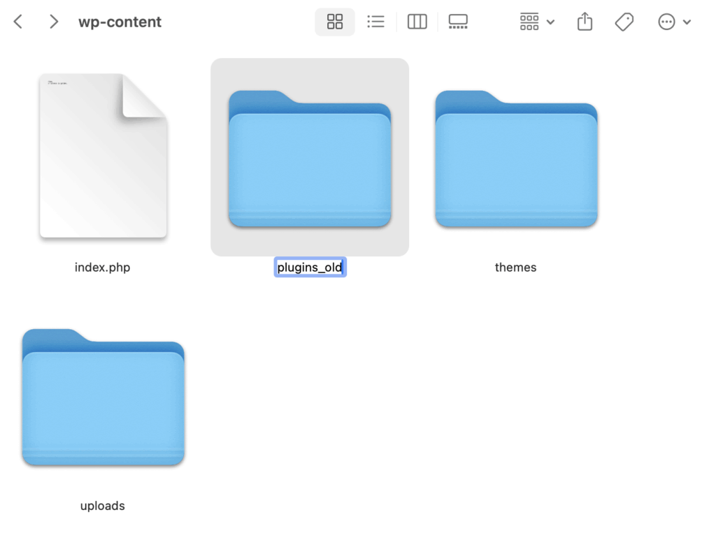 Rename the plugins folder in your wp-content file