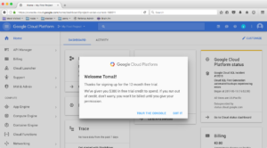 Google cloud dashboard