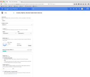 MySQL instance configuration