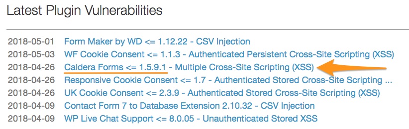 Vulnerability in Caldera Form: Multiple Cross-Site Scripting (XSS)