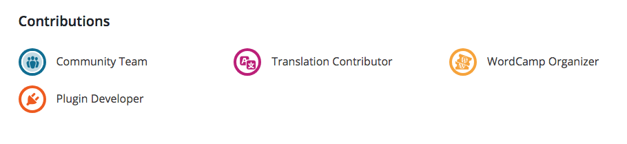 WordPress profile contributions